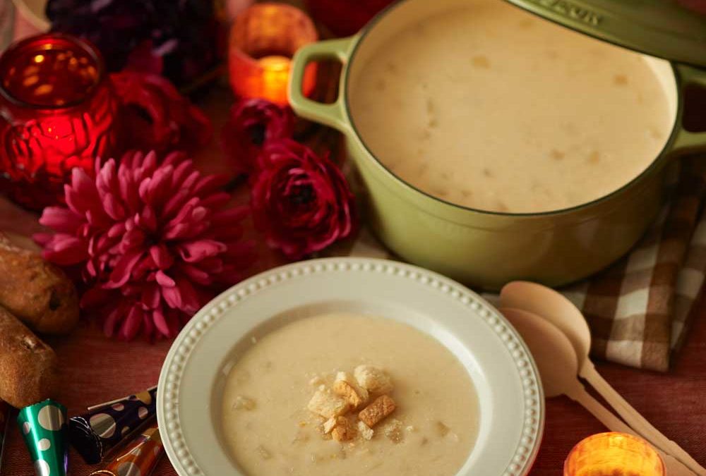 Vegan Roasted Cauliflower Soup 