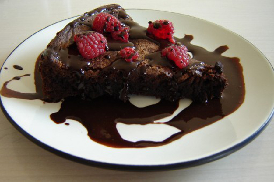 Jean Trebek's Flourless Chocolate Cake Recipe at insidewink.com