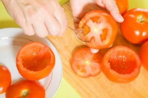 Vegetarian Stuffed Tomatoes with Brown Rice & Feta Recipe — Jean Trebek, insidewink