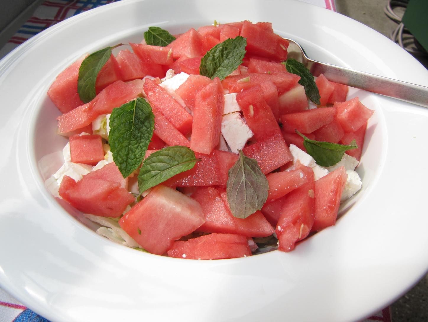 Jean Trebek's summer Watermelon Salad Recipe is inspired by a dish from her son Matthew's restaurant's, Oso, NY. A perfect cool and refreshing summertime treat!