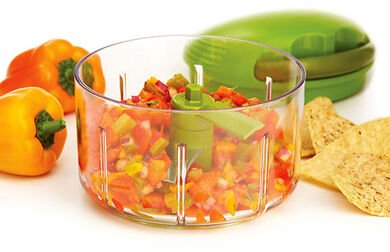 Salad Spinner with QuickChop Pull Chopper 