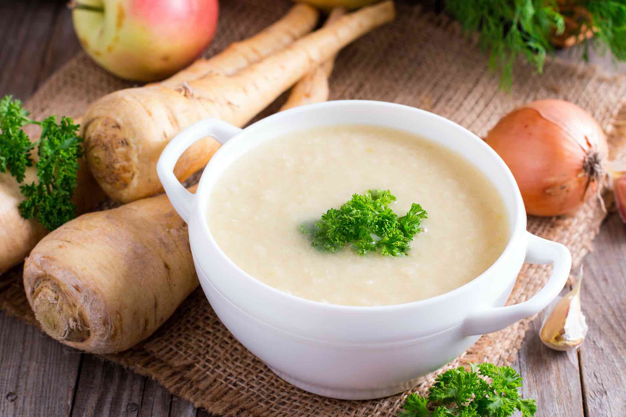 Jean Trebek's Roasted Parsnip & Pear Soup is Creamy, Nutty Goodness! —Reliable Recipes on insidewink.com