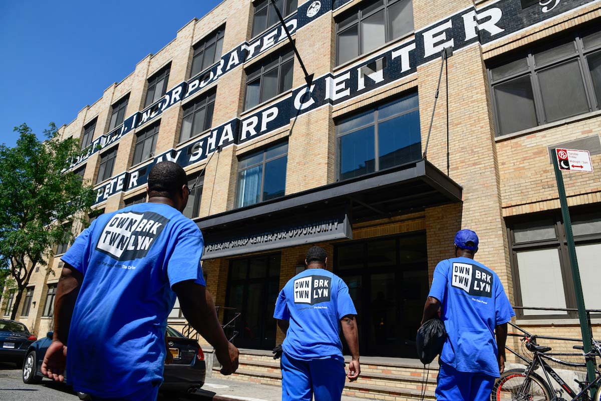 The Doe Fund's Men in Blue at the Peter Jay Sharp Center for Opportunity in Brooklyn, NY