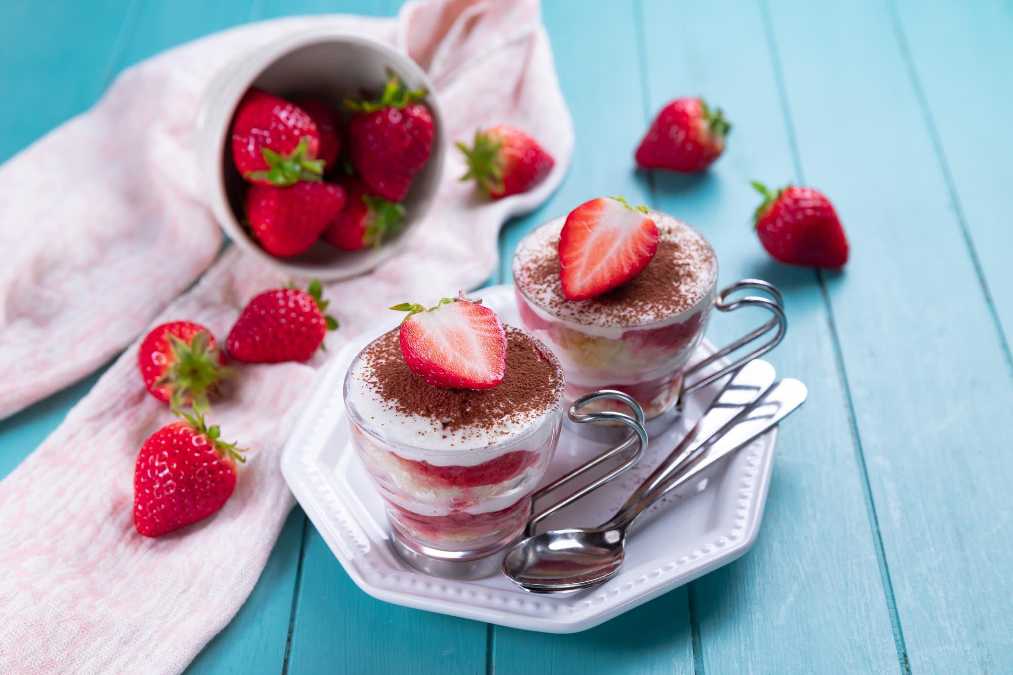 Strawberries in Marsala with Sweetened Ricotta